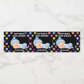 Étiquette Pour Bouteilles D'eau Baby shower bleu, Bébé Garçon Douche (Étiquettes simples)