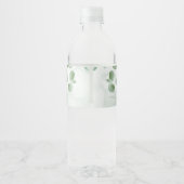 Étiquette Pour Bouteilles D'eau Baby shower bleu hydrangée (Dos)