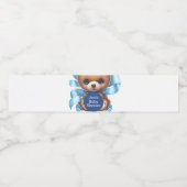 Étiquette Pour Bouteilles D'eau Baby shower Bleu Teddy Bear (Étiquettes simples)