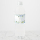 Étiquette Pour Bouteilles D'eau Baby shower Blue Elephant (Dos)