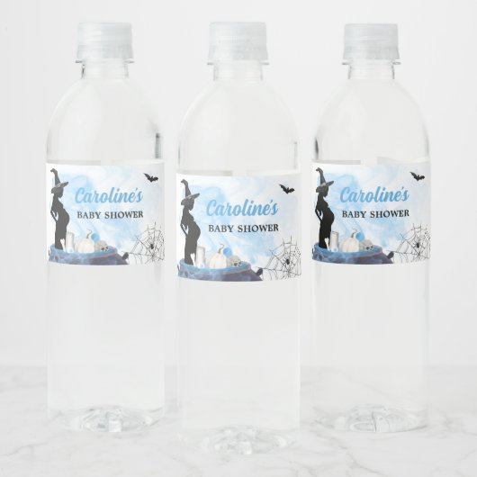 Étiquette Pour Bouteilles D'eau Baby shower Blue Witch (Bouteilles)