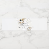 Étiquette Pour Bouteilles D'eau Baby shower Boho Botanical Gold Arches (Étiquettes simples)