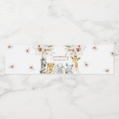 Étiquette Pour Bouteilles D'eau Baby shower Boho Safari (Étiquettes simples)