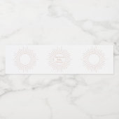 Étiquette Pour Bouteilles D'eau Baby shower Boho Sun (Étiquettes simples)