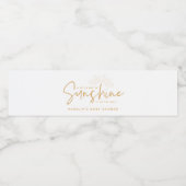 Étiquette Pour Bouteilles D'eau Baby shower Boho Sunshine (Étiquettes simples)