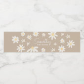 Étiquette Pour Bouteilles D'eau Baby shower Boho Super Daisy (Étiquettes simples)