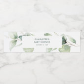 Étiquette Pour Bouteilles D'eau Baby shower Botanique Eucalyptus (Étiquettes simples)