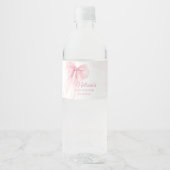 Étiquette Pour Bouteilles D'eau Baby shower Bow Coquette (Devant)