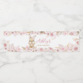 Étiquette Pour Bouteilles D'eau Baby shower Bunny Boho Rose (Étiquettes simples)
