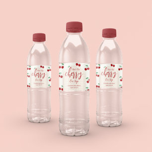 Étiquette Pour Bouteilles D'eau Baby shower cerises