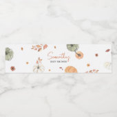Étiquette Pour Bouteilles D'eau Baby shower Citrouille d'automne (Étiquettes simples)