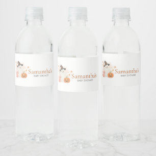 Étiquette Pour Bouteilles D'eau Baby shower Citrouille de Little Boo Halloween