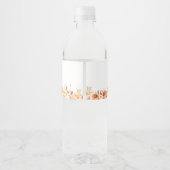Étiquette Pour Bouteilles D'eau Baby shower Citrouille orange (Dos)