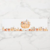 Étiquette Pour Bouteilles D'eau Baby shower Citrouille orange (Étiquettes simples)