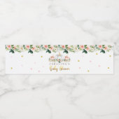 Étiquette Pour Bouteilles D'eau Baby shower citrouille Rose Et Or (Étiquettes simples)