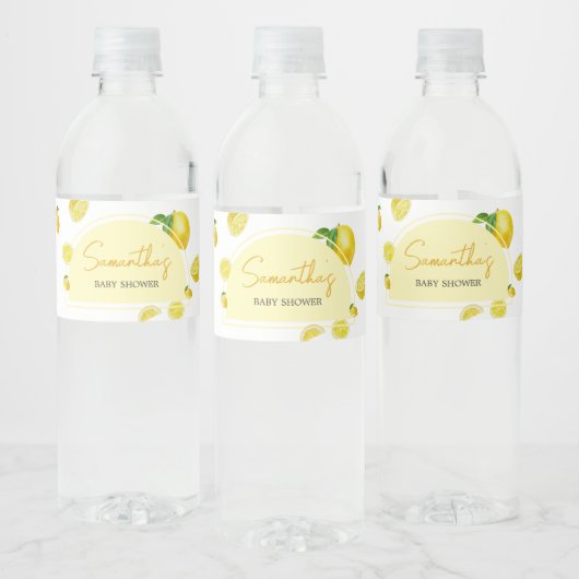 Étiquette Pour Bouteilles D'eau Baby shower Citrus Lemon (Bouteilles)