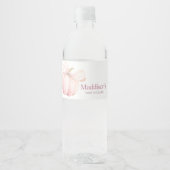 Étiquette Pour Bouteilles D'eau Baby shower Coquette Citrouille rose (Devant)