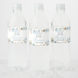 Étiquette Pour Bouteilles D'eau Baby shower d'automne de Blue Little Citrouille