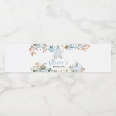 Étiquette Pour Bouteilles D'eau Baby shower d'automne de Blue Little Citrouille (Étiquettes simples)