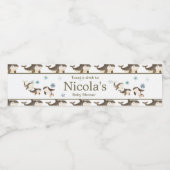 Étiquette Pour Bouteilles D'eau Baby shower de baleines arctiques d'hiver (Étiquettes simples)