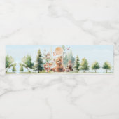 Étiquette Pour Bouteilles D'eau Baby shower de bois de Beary Cute (Étiquettes simples)