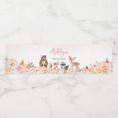 Étiquette Pour Bouteilles D'eau Baby shower de bois rose Citrouille (Étiquettes simples)