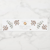 Étiquette Pour Bouteilles D'eau Baby shower de café (Étiquettes simples)