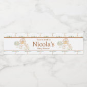 Étiquette Pour Bouteilles D'eau Baby shower de ferme mignonne (Étiquettes simples)