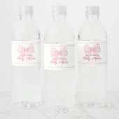 Étiquette Pour Bouteilles D'eau Baby shower de fille de la ceinture rose (Bouteilles)