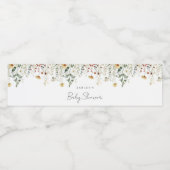 Étiquette Pour Bouteilles D'eau Baby shower de Fleur sauvage d'été (Étiquettes simples)