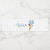 Étiquette Pour Bouteilles D'eau Baby shower de glace bleu (Étiquettes simples)