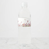 Étiquette Pour Bouteilles D'eau Baby shower de jardin de fées (Dos)