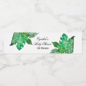 Étiquette Pour Bouteilles D'eau Baby shower de la jungle tropicale Wrapper à boute (Étiquettes simples)