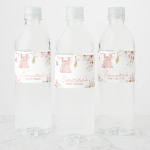 Étiquette Pour Bouteilles D'eau Baby shower de ligne de vêtements Boho rose