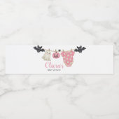 Étiquette Pour Bouteilles D'eau Baby shower de linge de maison rose (Étiquettes simples)