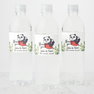 Étiquette Pour Bouteilles D'eau Baby shower de l'Merci Cute Panda 