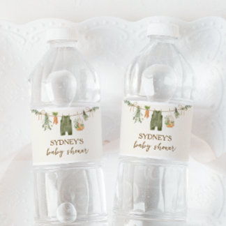 Étiquette Pour Bouteilles D'eau Baby shower de marché des fermiers cultivés locale