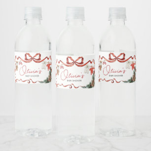 Étiquette Pour Bouteilles D'eau Baby shower de Noël père Noël Baby Clothes