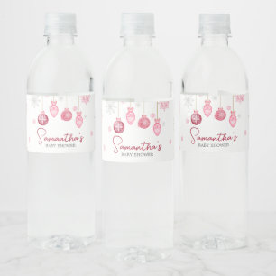 Étiquette Pour Bouteilles D'eau Baby shower de Noël pour bébé Girl Père Noël