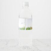 Étiquette Pour Bouteilles D'eau Baby shower de pêche (Dos)