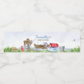 Étiquette Pour Bouteilles D'eau Baby shower de pêche (Étiquettes simples)