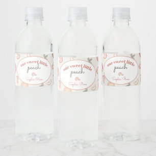 Étiquette Pour Bouteilles D'eau Baby shower de pêche sucrée ou enveloppement de bo