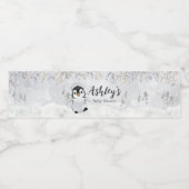 Étiquette Pour Bouteilles D'eau Baby shower de pingouin d'hiver (Étiquettes simples)