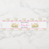 Étiquette Pour Bouteilles D'eau Baby shower de poussette de printemps (Étiquettes simples)