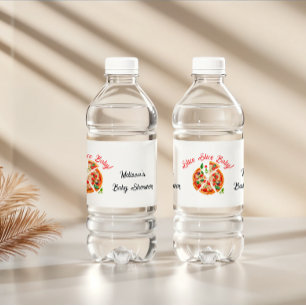 Étiquette Pour Bouteilles D'eau Baby shower de tranche de pizza italienne moderne