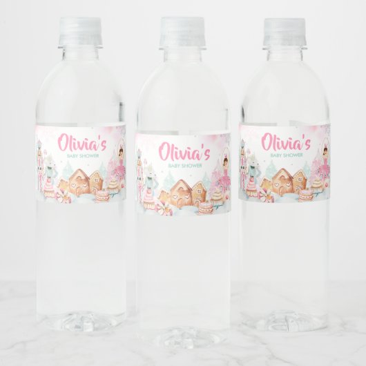 Étiquette Pour Bouteilles D'eau Baby shower des flocons d'hiver de Nutcracker (Bouteilles)