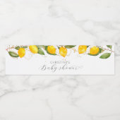 Étiquette Pour Bouteilles D'eau Baby shower d'été Citrus Lemon (Étiquettes simples)