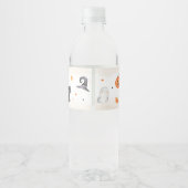 Étiquette Pour Bouteilles D'eau Baby shower d'Halloween (Dos)