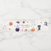 Étiquette Pour Bouteilles D'eau Baby shower d'Halloween (Étiquettes simples)