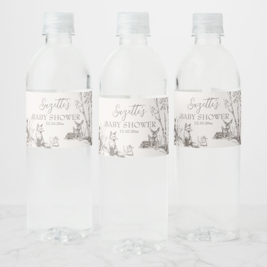 Étiquette Pour Bouteilles D'eau Baby shower d'hiver Whimsical (Bouteilles)